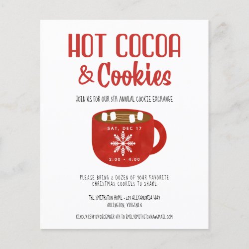Budget Cookies Cocoa Holiday Party Invitation Flyer