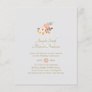 BUDGET  Coral Gold Floral Bouquet Wedding Flower