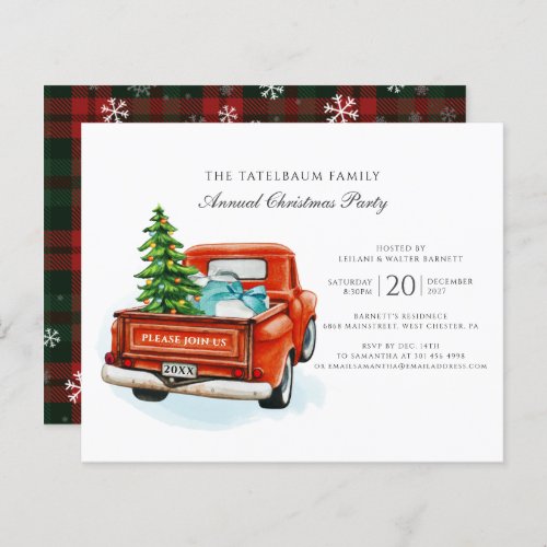 Budget Corporate Family Christmas Party Invitation