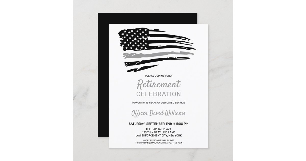 Budget Correctional Officer Retirement Invitation Zazzle
