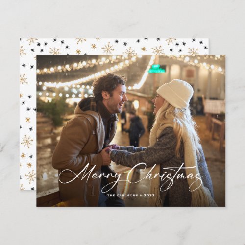 Budget Couple Photo Christmas Holiday Card