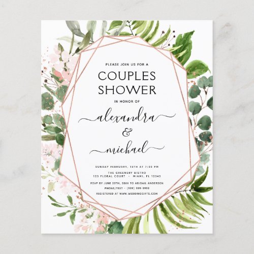 Budget Couples Shower Eucalyptus Greenery Flyer