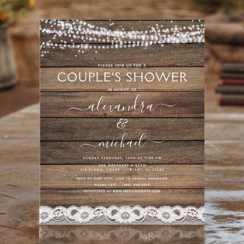 Budget Couples Shower Rustic Farmhouse