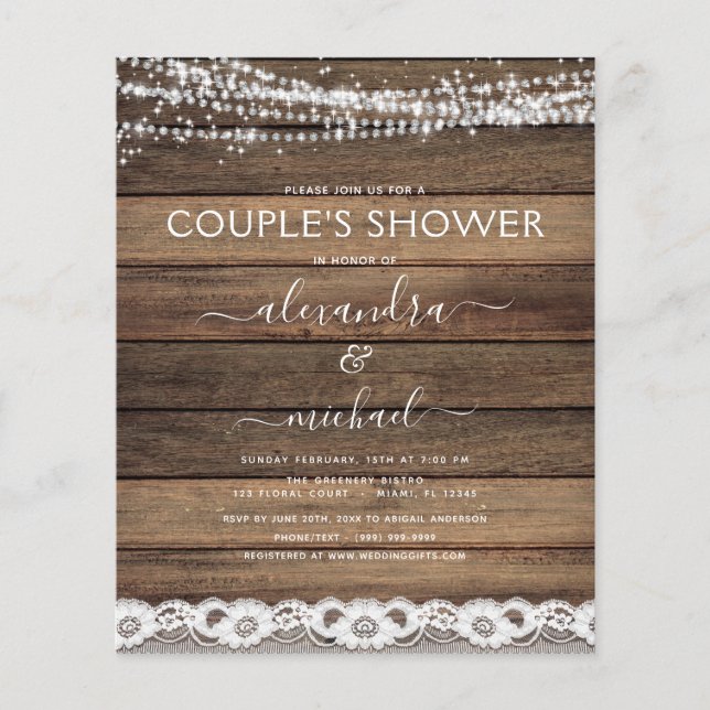 Budget Couple's Shower Rustic Farmhouse (Front)