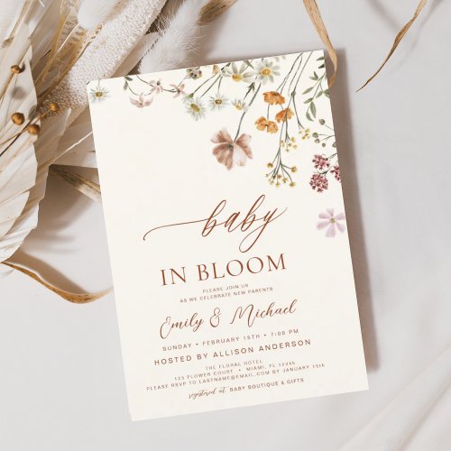 Budget Couples Shower Wildflower Baby in Bloom 