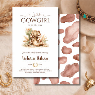 Budget Cowgirl Coquette Western Girl Baby Shower Flyer
