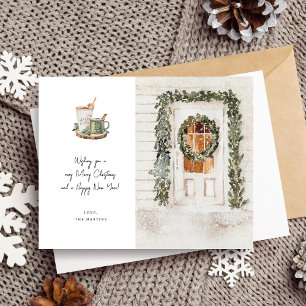 Budget Cozy Holiday Door, Hot Drink Holiday