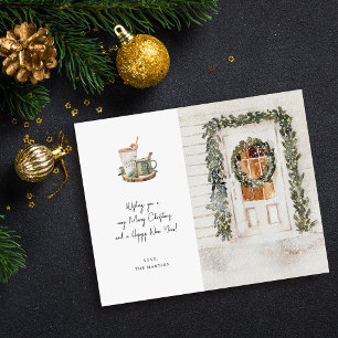 Budget Cozy Holiday Door, Hot Drink Holiday Flyer