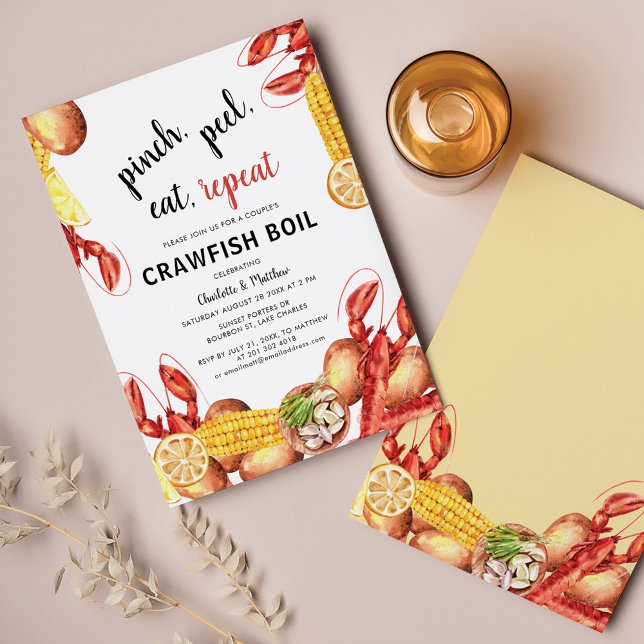 Budget Crawfish Boil Engagement Party Invitation (Creator Uploaded)