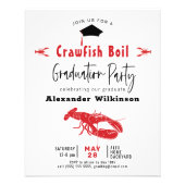 BUDGET Crawfish Boil Graduation BBQ Invitation Fly Flyer (Front)