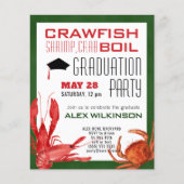 BUDGET Crawfish Boil Graduation Party Invitation (Front)