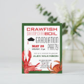 BUDGET Crawfish Boil Graduation Party Invitation (Standing Front)
