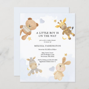 Budget Cuddly Toys Cute Baby Shower Invitation
