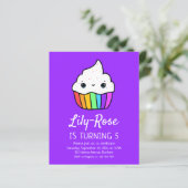  Budget Cupcake Kid's Birthday Party Invitation (Standing Front)