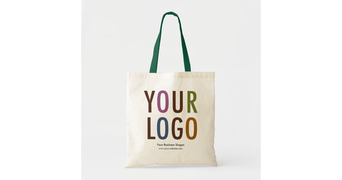 Budget Custom Cotton Tote Bag With Logo No Minimum Zazzle