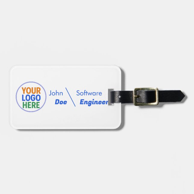 budget Custom Logo Employee Name Tag (Front Horizontal)