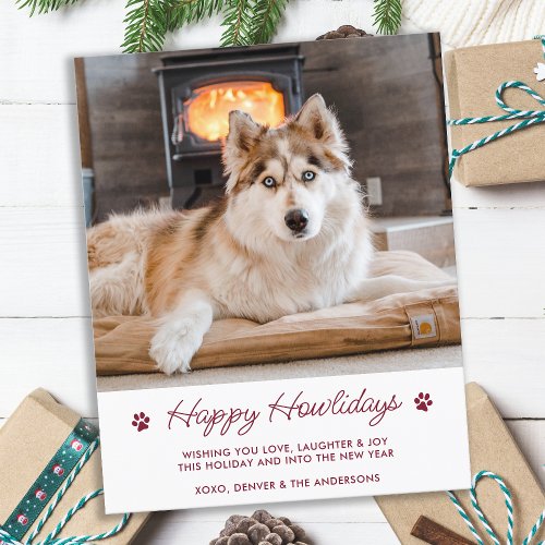 Budget Custom Pet Photo Dog Happy Holidays Card