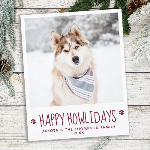 Budget Custom Pet Photo Happy Holidays Card