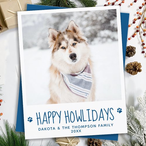 Budget Custom Pet Photo Happy Holidays Dog Card