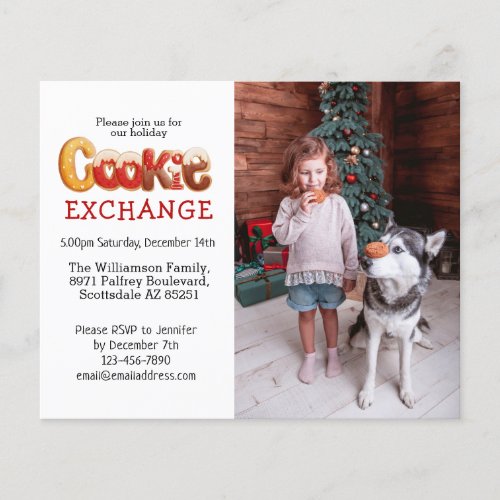 Budget Custom Photo Holiday Cookie Exchange
