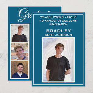 Budget Custom Photos Graduation Announcement Card