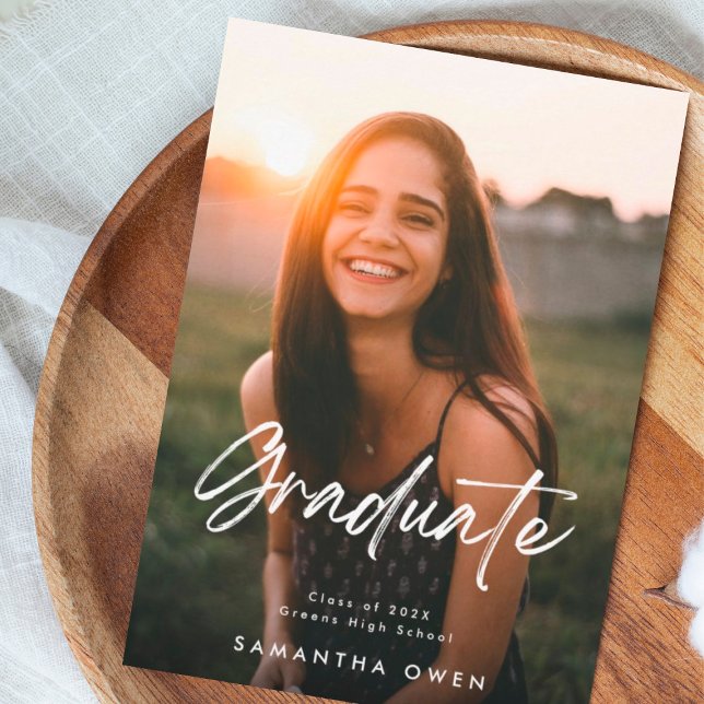 Budget Customisable Graduation Announcement Photo Flyer (Creator Uploaded)