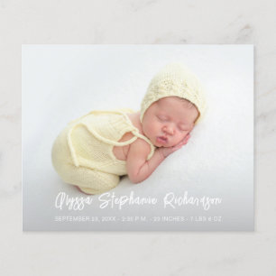 Budget Cute 4 Multi Photo Baby Announcement Flyer