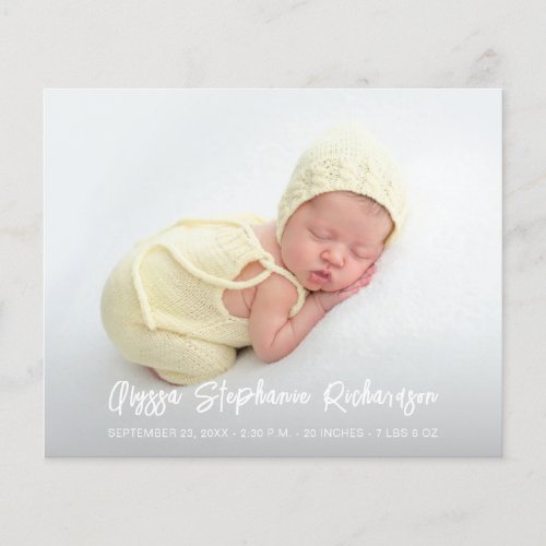 Budget Cute 4 Multi Photo Baby Announcement Flyer