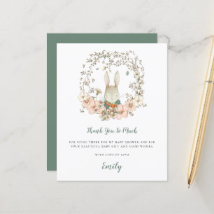 Budget Cute Bunny Sage Baby Shower Thank You