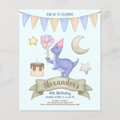 Budget Cute Dinosaur Theme Birthday Party