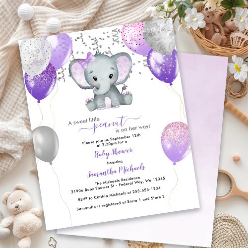 BUDGET Cute Elephant Girl Balloons Baby Shower