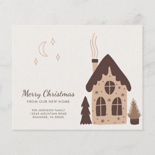 Budget Cute Gingerbread House Holiday Moving Card