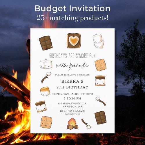 Budget Cute Kids SMores Bonfire Birthday Party