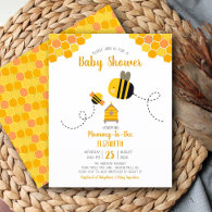 Budget Cute Mommy to Bee Baby Shower Invitation