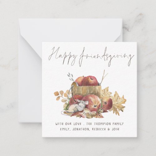 Budget Cute Mouse Happy Friendsgiving Card