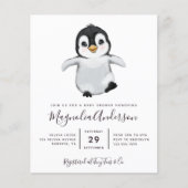 Budget Cute Penguin Baby Shower Invitation (Front)