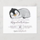 Budget Cute Penguin Baby Shower Invitation (Front)