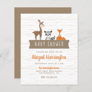 Budget Cute Woodland Animals Banner Baby Shower