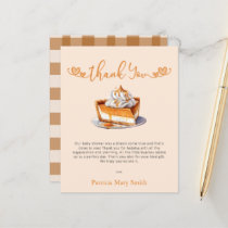 Budget Cutie Pie Baby Shower Thank You Card