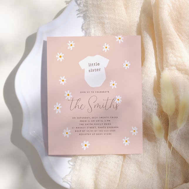 Budget Daisy Flower Boho Little Sister Baby Shower (Creator Uploaded)