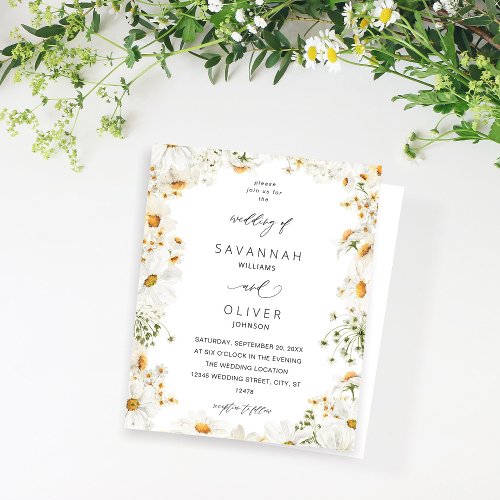 Budget Daisy White Floral Wedding