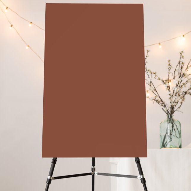 BUDGET Dark Terracotta Monochrome Wedding Foam Board (In Situ (Stand))