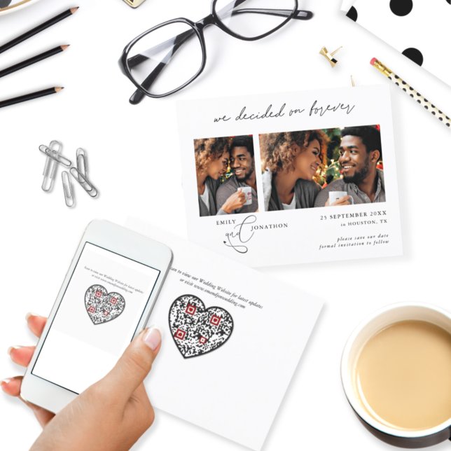 Budget Decided Forever 2 photo QR Code Save Date (Creator Uploaded)