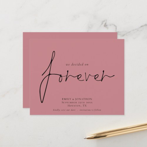 Budget Decided On Forever Dusty Rose Save The Date