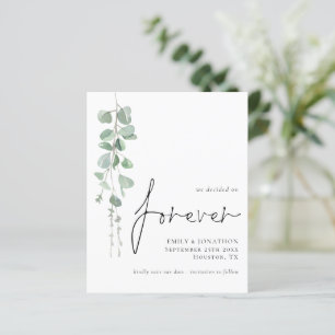 Budget Decided On Forever Eucalyptus Save The Date