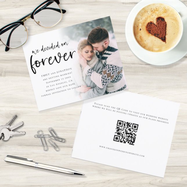 Budget Decided on Forever Photo QR Code Save Date (Creator Uploaded)