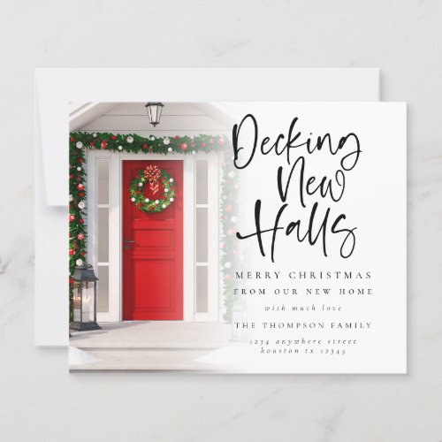 Budget Decking Halls New Home Photo Christmas Card