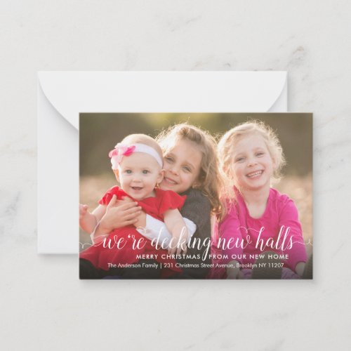 Budget Decking New Halls Photo Holiday Moving Note Card