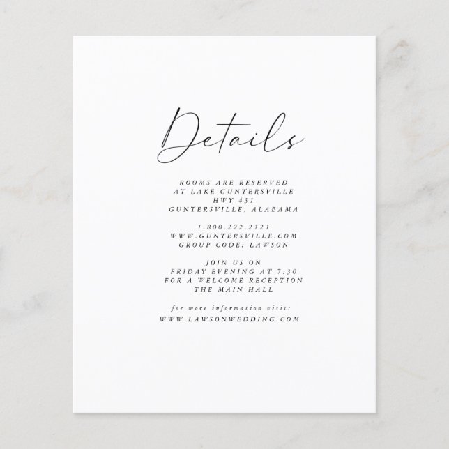 Budget Details Card  Flyer (Front)