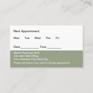 Budget Doctor Appointment Cards